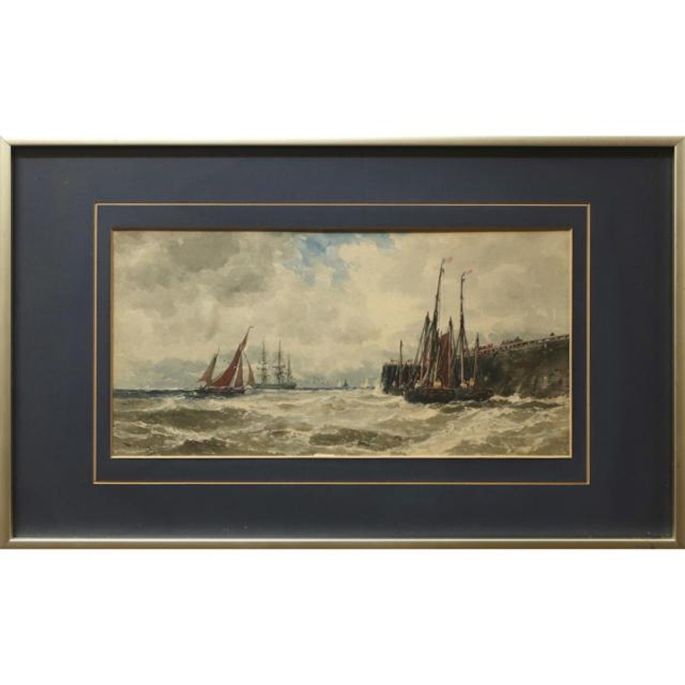 A BUSY HARBOUR by Thomas Bush Hardy
