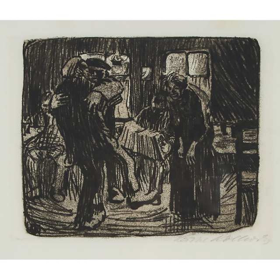 HAMBURGER KNEIPE (HAMBURG TAVERN); [KLIPSTEIN, 58 III (A)] by Kathe Kollwitz