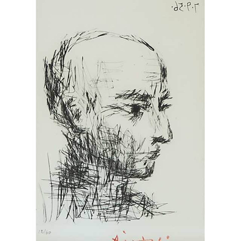 PORTRAIT DE MAX JACOB (FROM CHRONIQUE DES TEMPS HÉROÏQUES); [BLOCH, 804] by Pablo Picasso