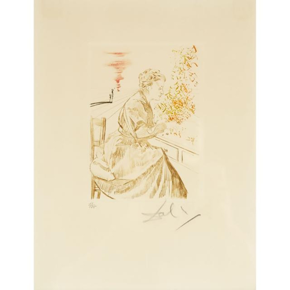 MARIE CURIE (FROM MEDICINE AND SCIENCE); , 70-5D, P. 59 by Salvador Dali
