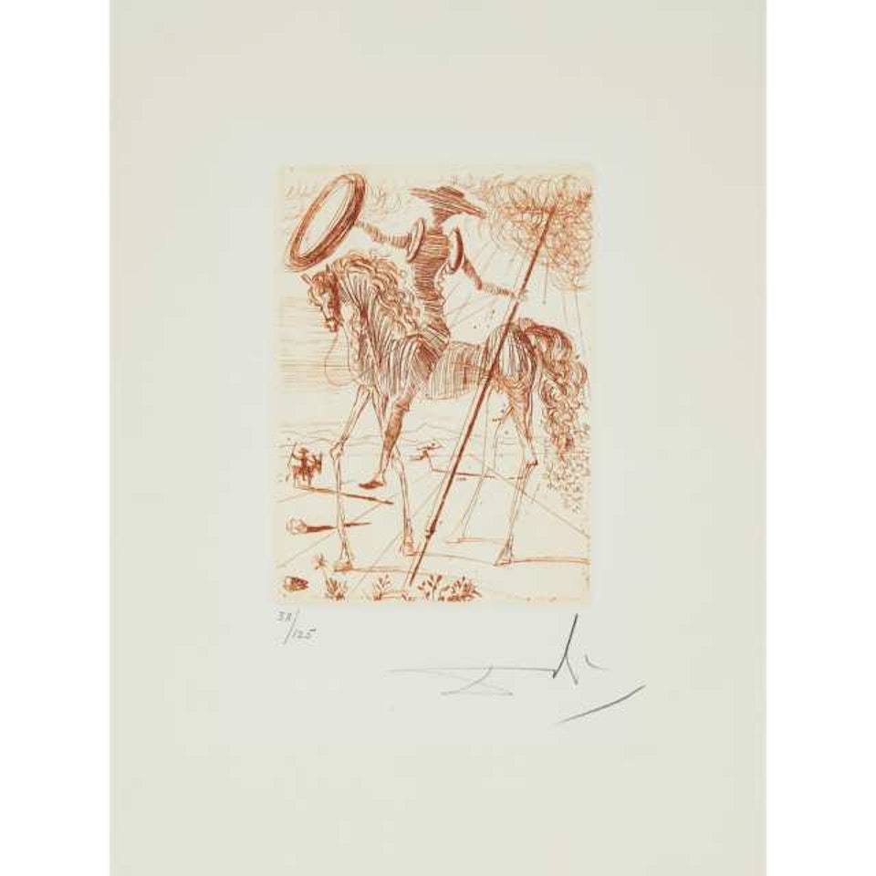 DON QUIXOTE (FROM FIVE SPANISH IMMORTALS) by Salvador Dali
