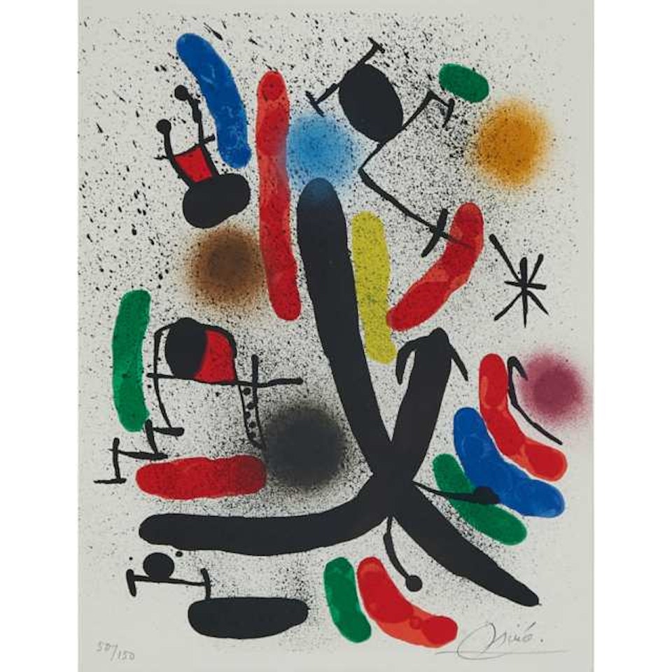 ONE PLATE (FROM "MIRO LITHOGRAPHE I") by Joan Miró