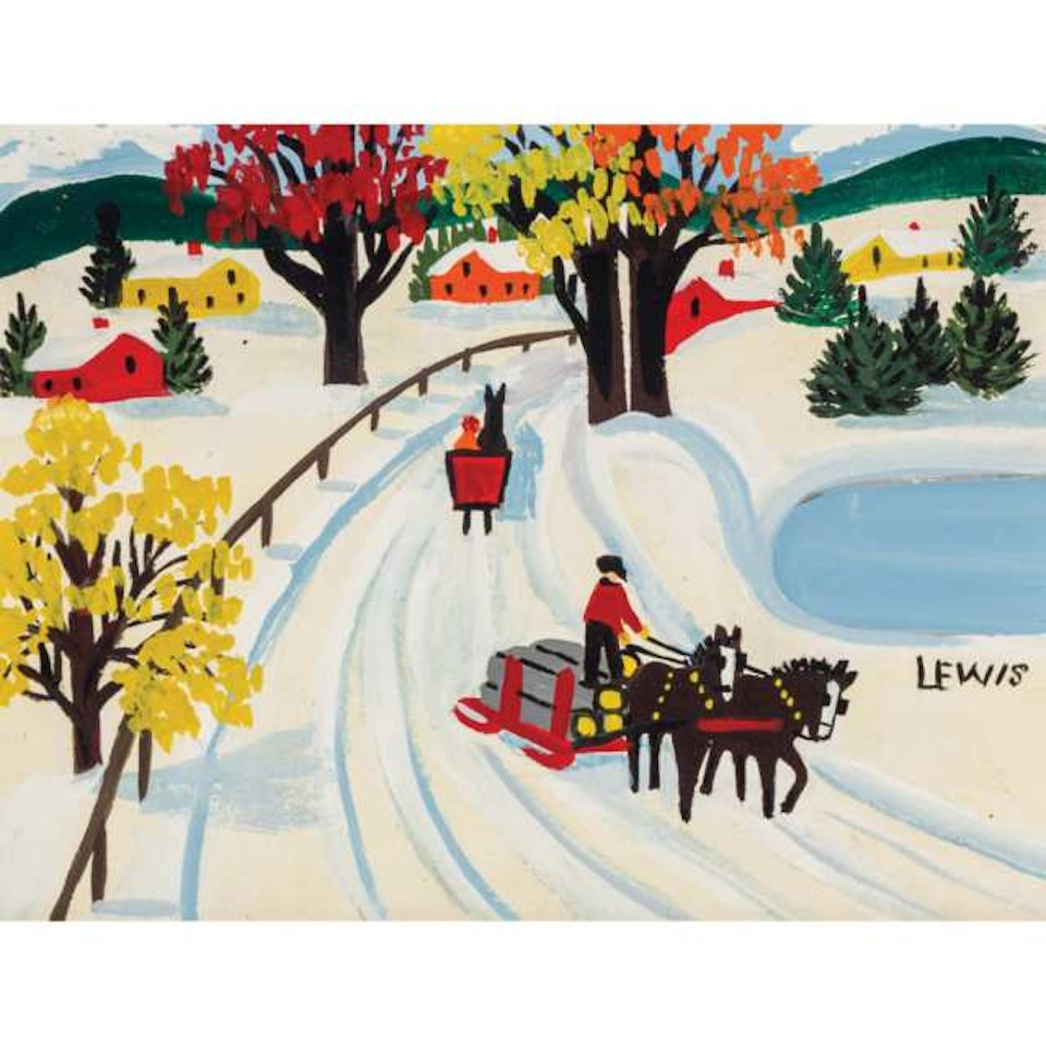 WINTER SCENE by Maud Lewis