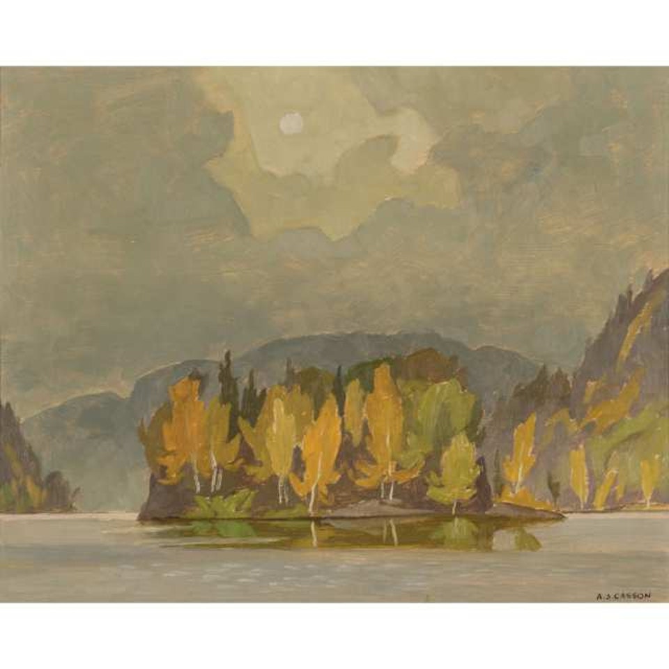 LITTLE ISLAND - OXTONGUE LAKE by Alfred Joseph Casson