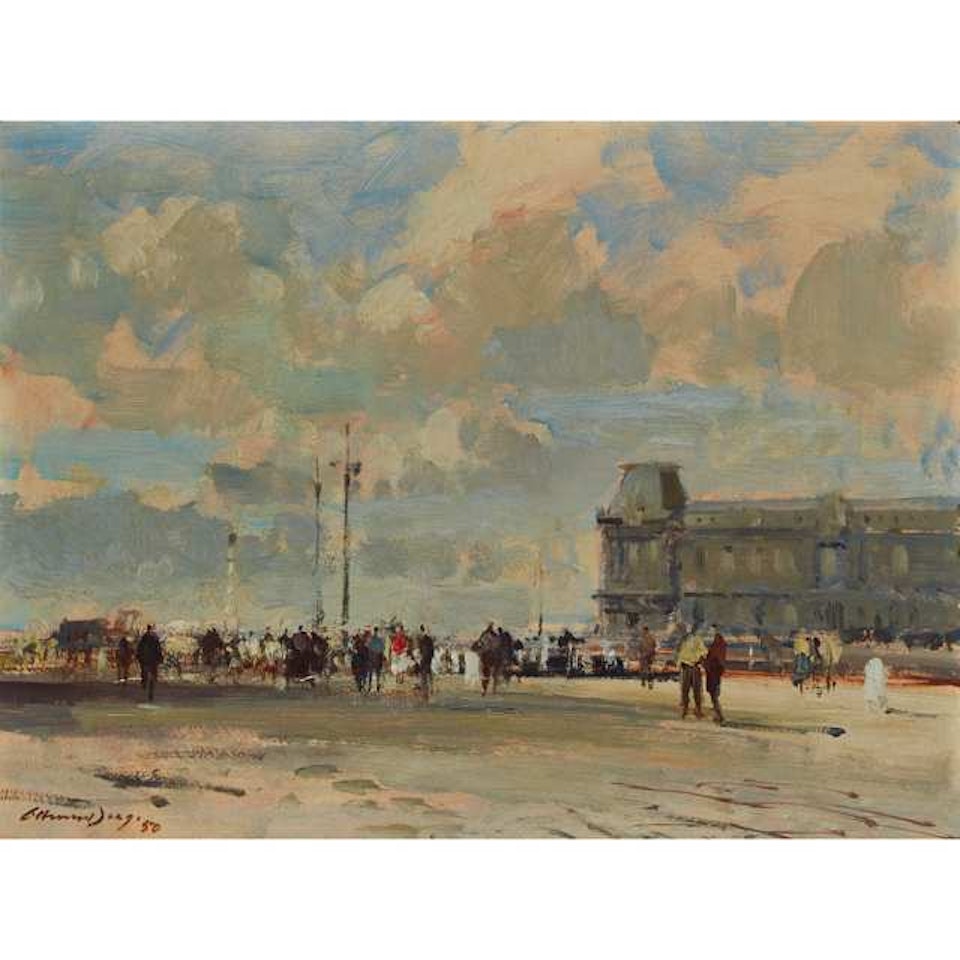 QUAYSIDE SCENE - OSTEND by Edward Seago