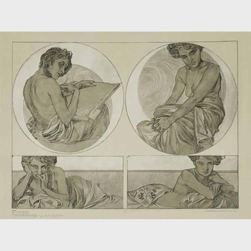 PLATE 25 (FROM FIGURES DÉCORATIVES) by Alphonse Mucha