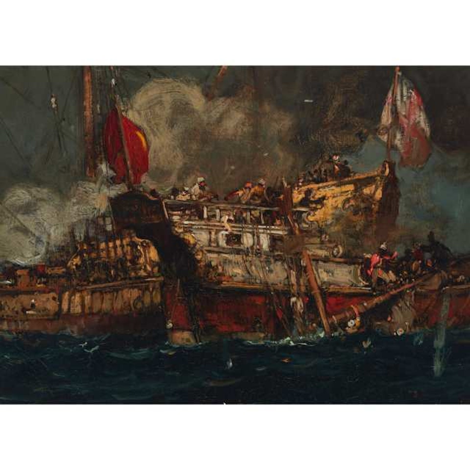 TURKS BOARDING "THE DOLPHIN" by Sir Frank Brangwyn