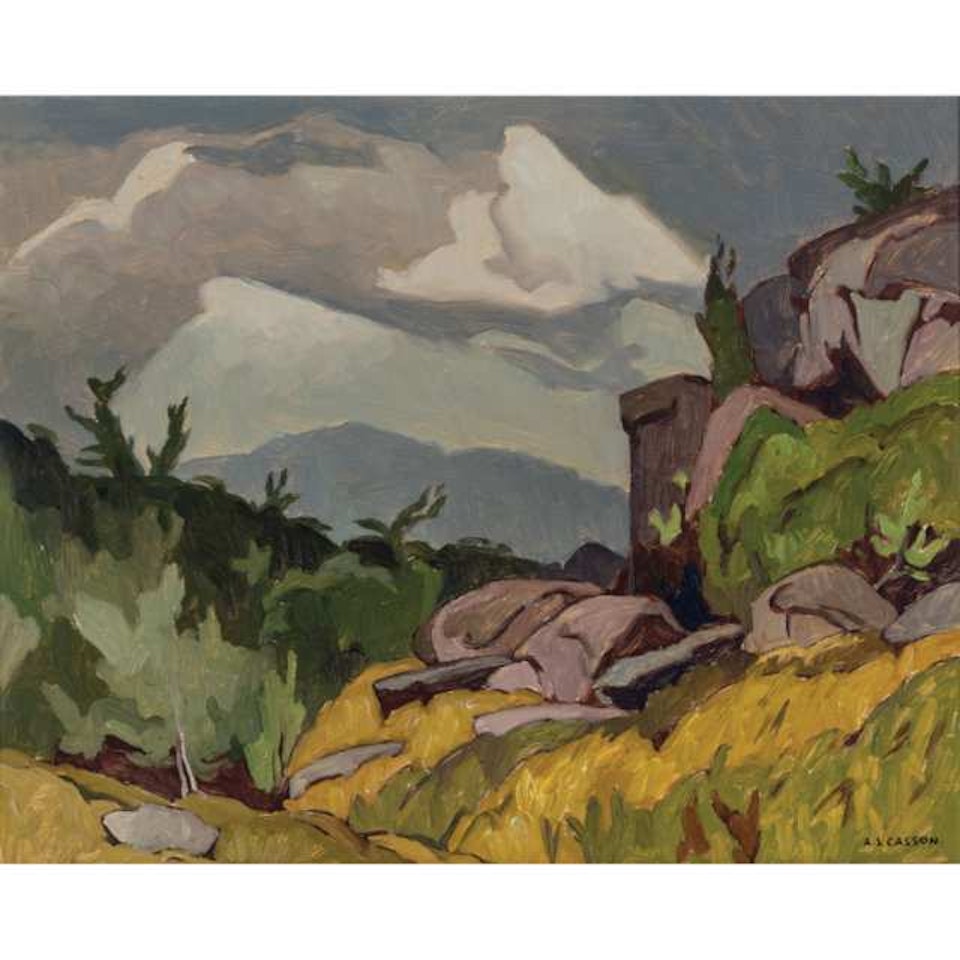 ROCKY HILLSIDE - SEPT - 1970 by Alfred Joseph Casson