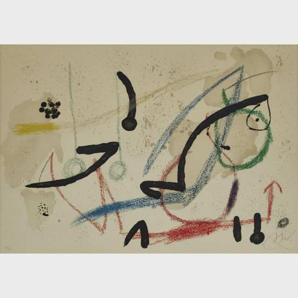PL. 9 (FROM MARAVILLAS CON VARIACIONES ACRÓSTICAS EN EL JARDIN DE MIRÓ) by Joan Miró