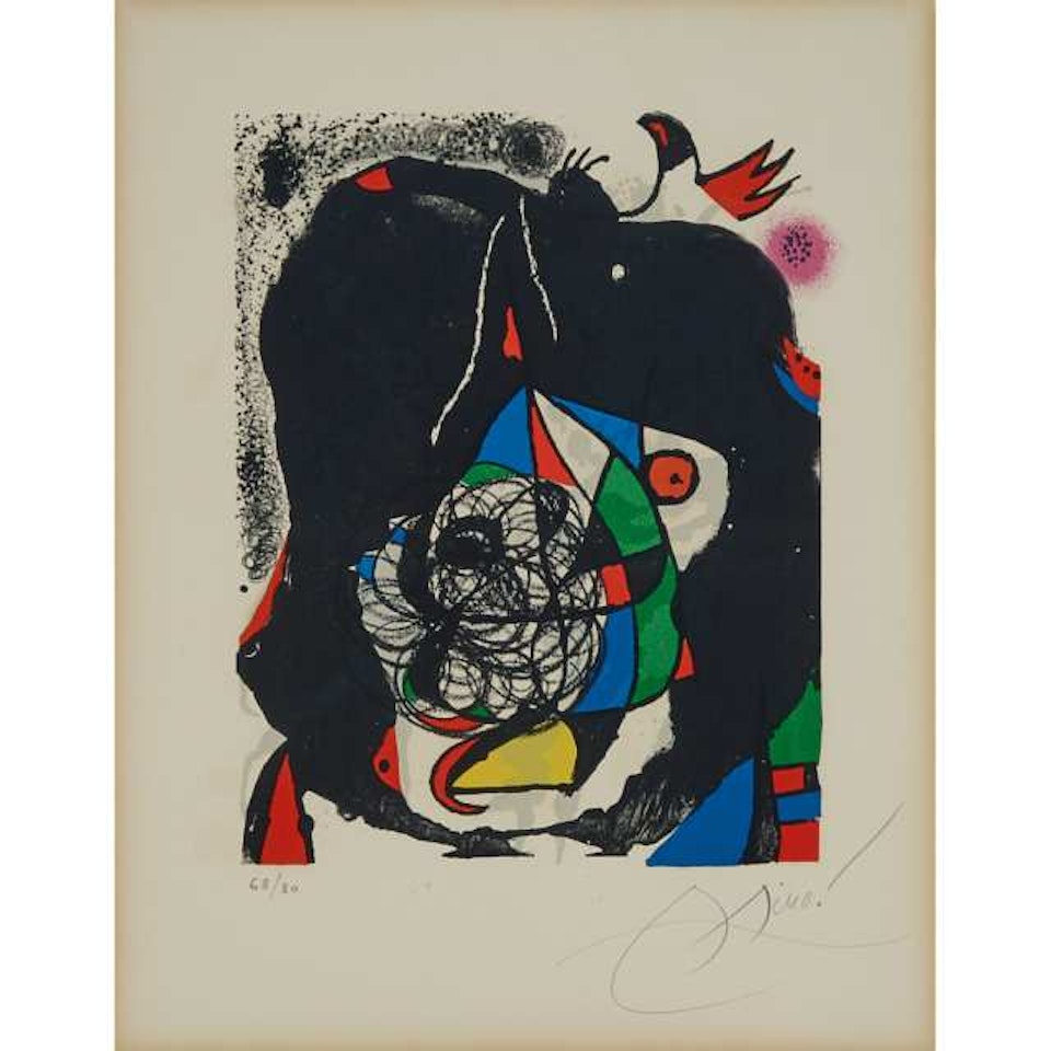 TRAGEDY (FROM LES RÉVOLUTIONS SCÉNIQUES DU XXE SIÈCLE- II) by Joan Miró