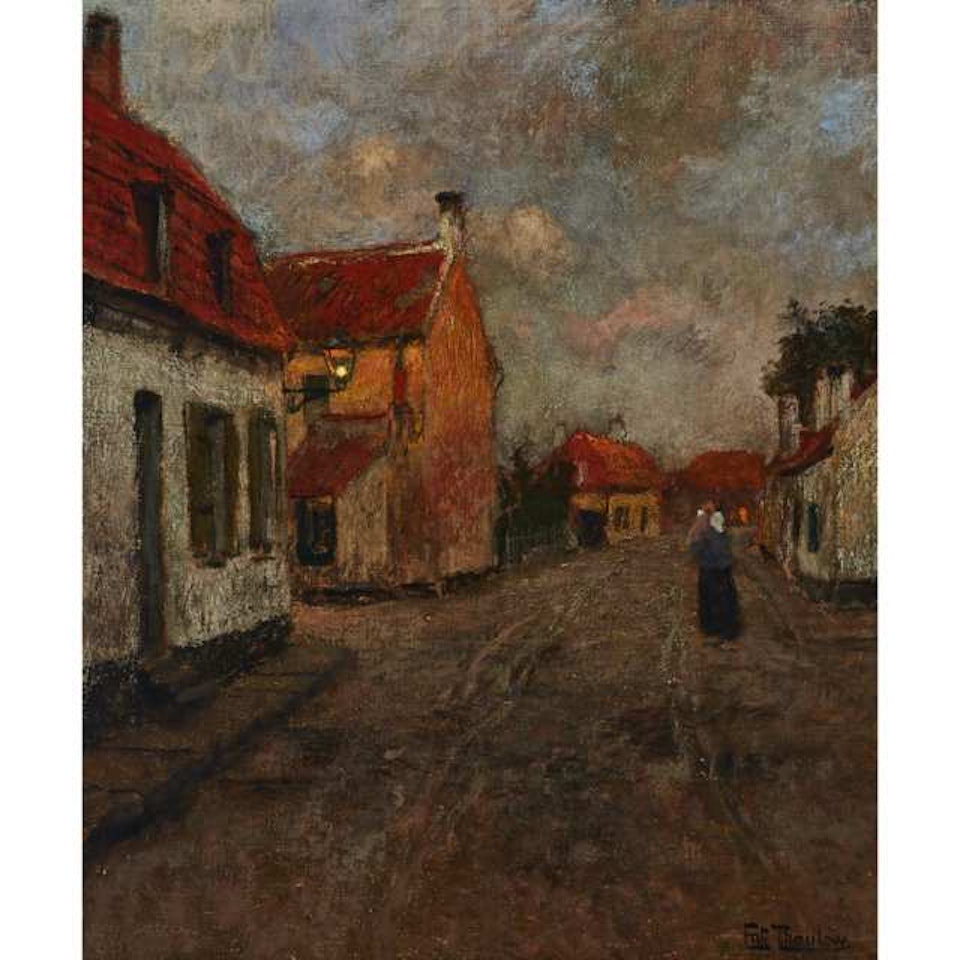 STREET IN CHRISTIANIA by Fritz Thaulow