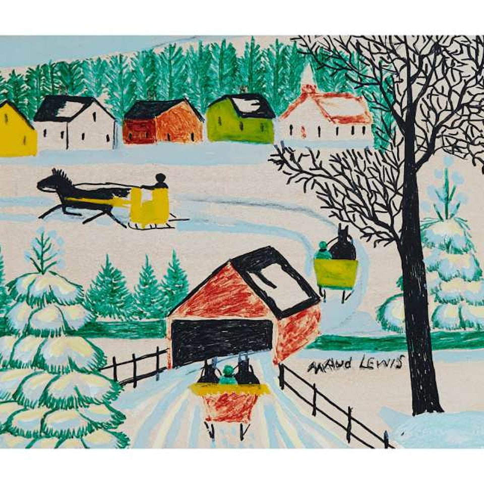SNOW COVERED BRIDGE by Maud Lewis