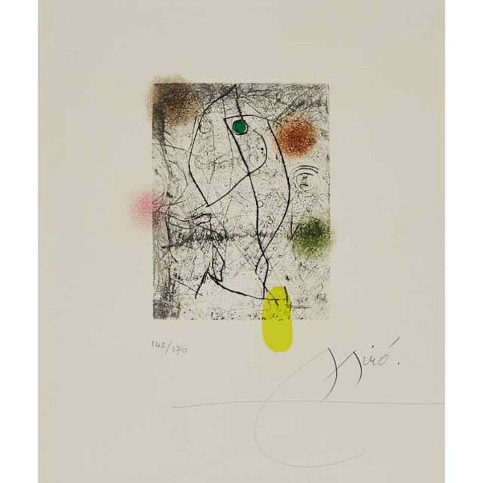 PLATE 3 (FROM XAVIER DOMINGO, EL INOCENTE) by Joan Miró