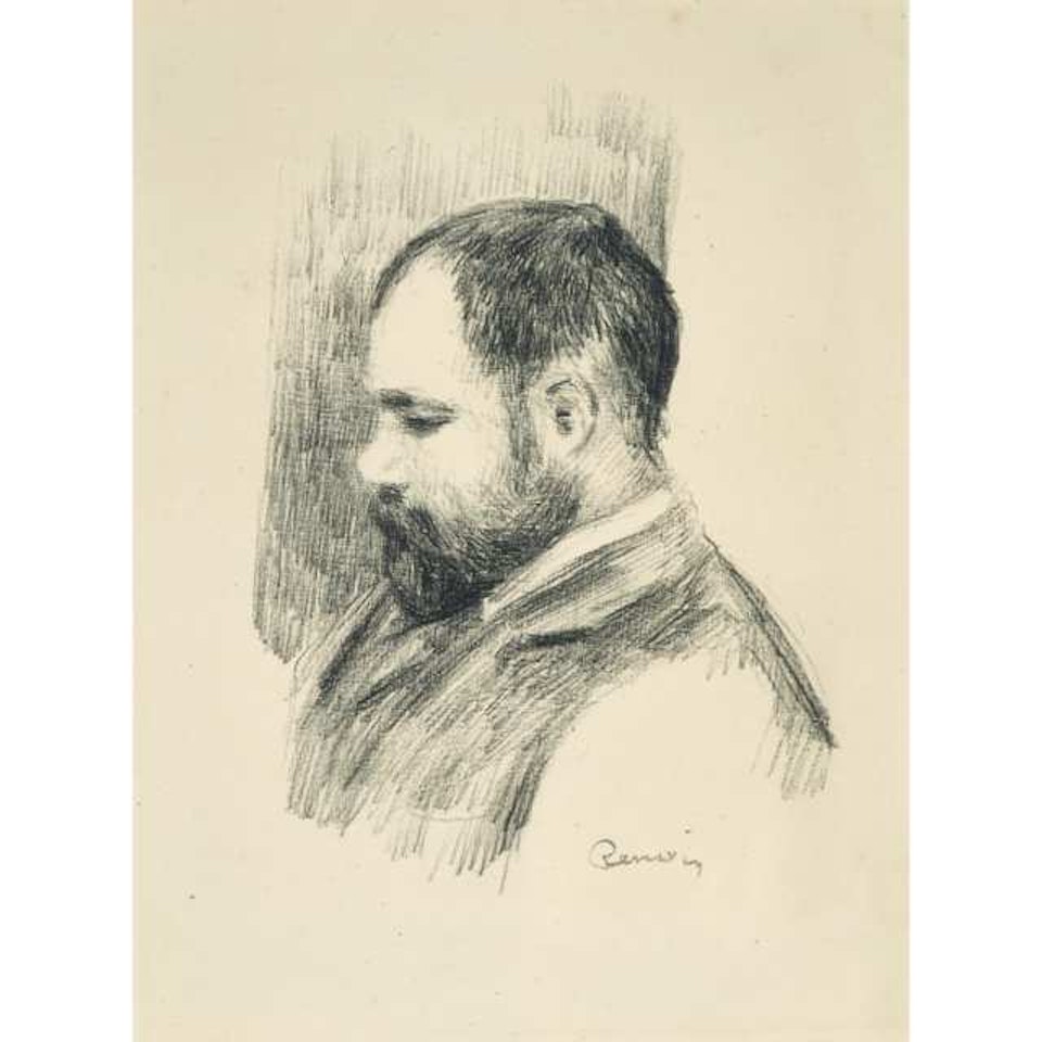 AMBROISE VOLLARD (FROM DOUZE LITHOGRAPHIES ORIGINALES); [DELTEIL, 37] by Pierre-Auguste Renoir