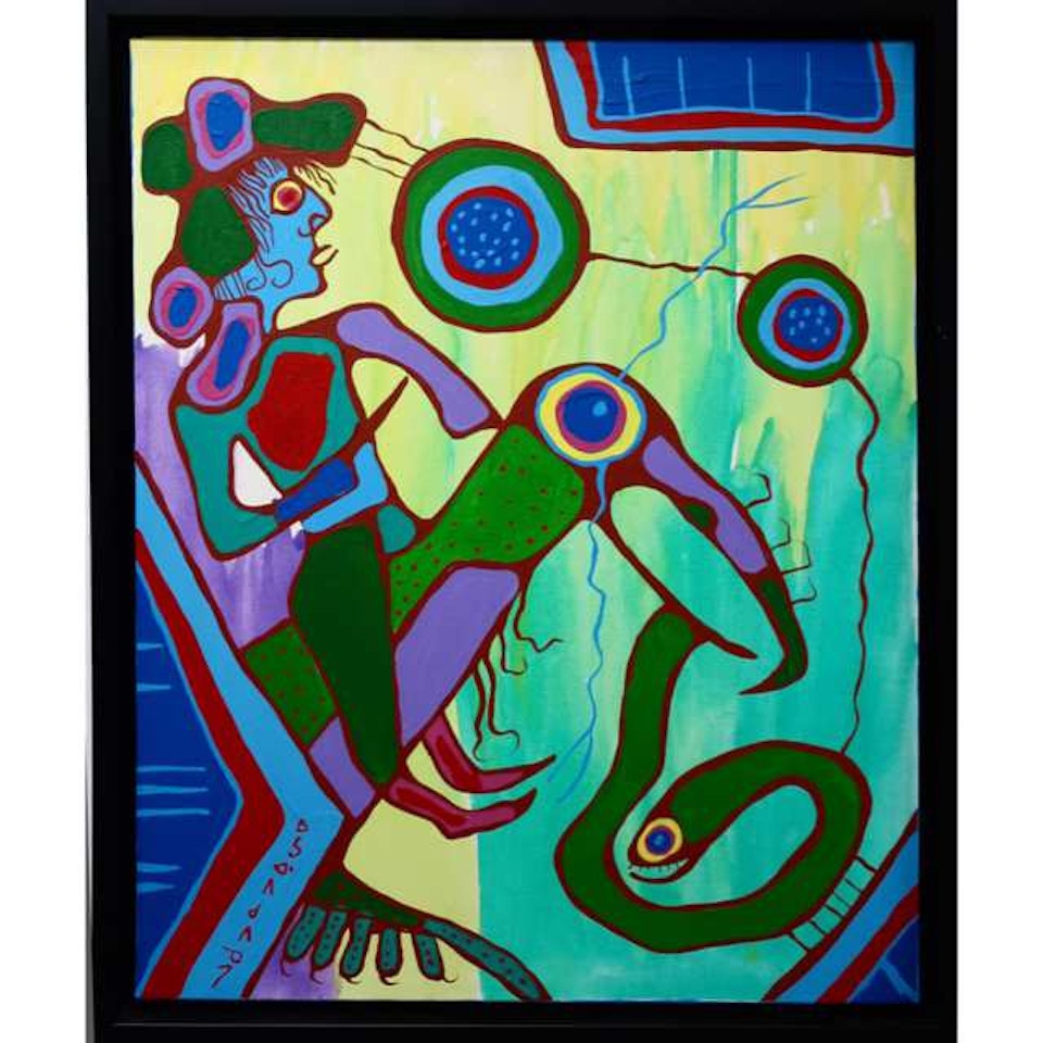 DIMENSIONS TRAVELLER IN MOTION by Norval Morrisseau
