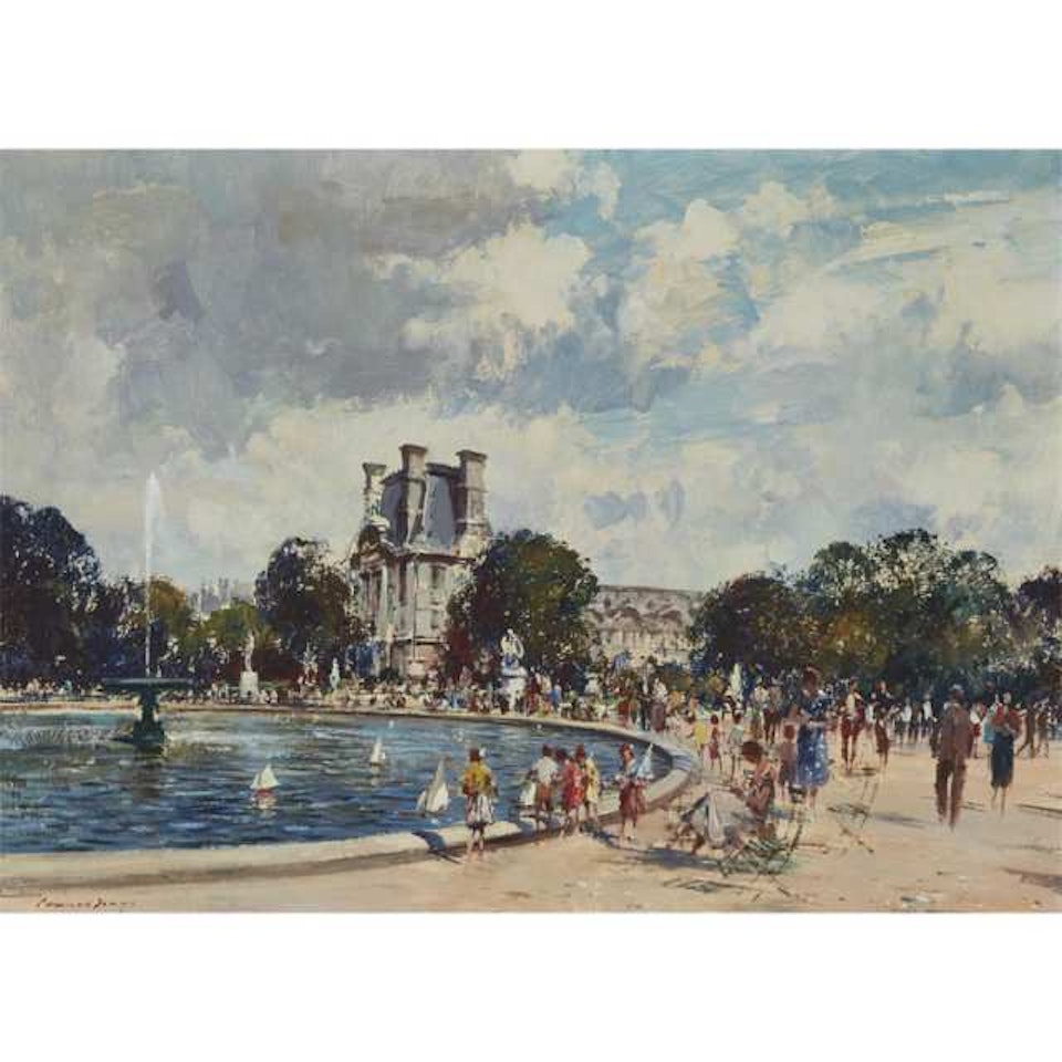 THE ROUND POND, TUILERIES GARDENS by Edward Seago