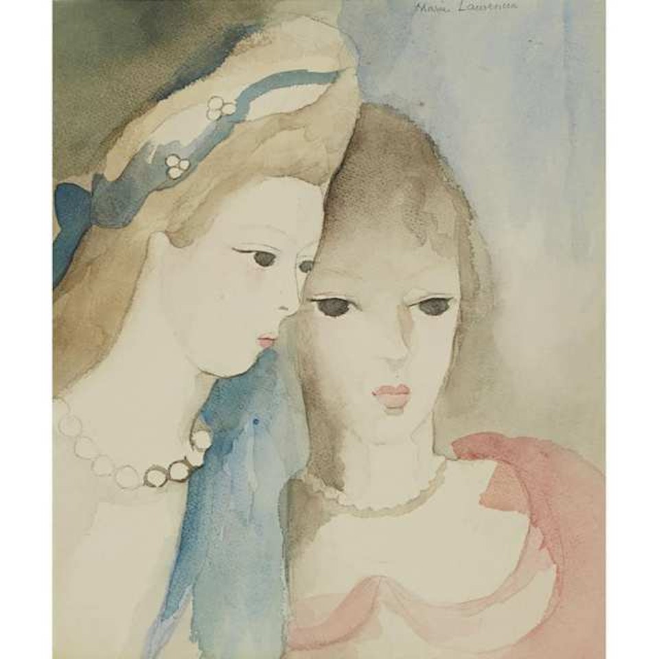 DEUX JEUNES AMIES by Marie Laurencin