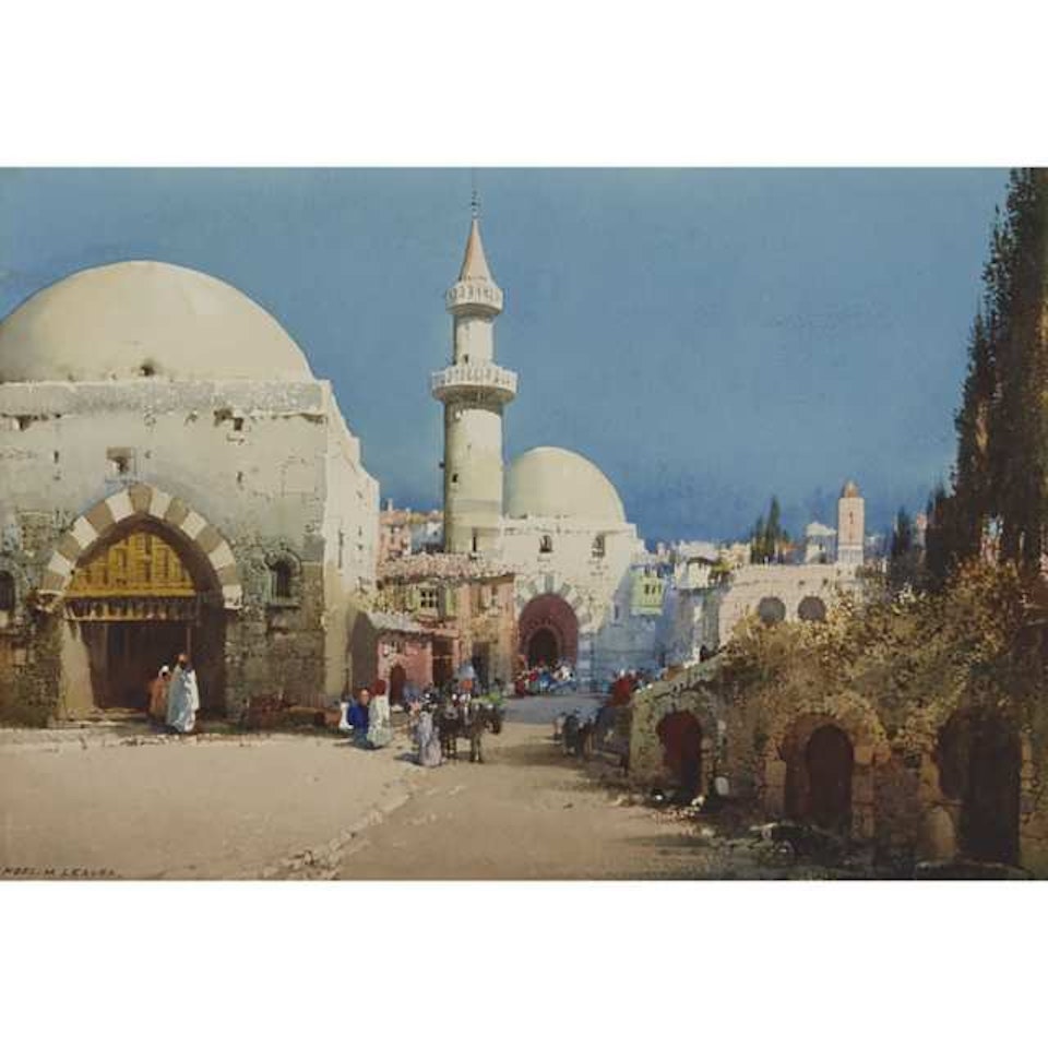 MARKET STALLS NEAR THE MOSQUE by Noel Harry Leaver