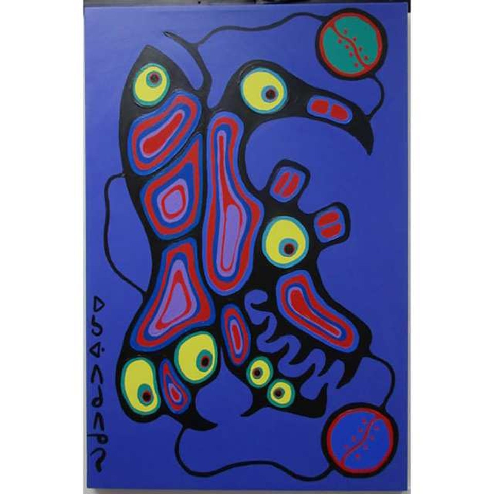 NATIVE TOTEM by Norval Morrisseau