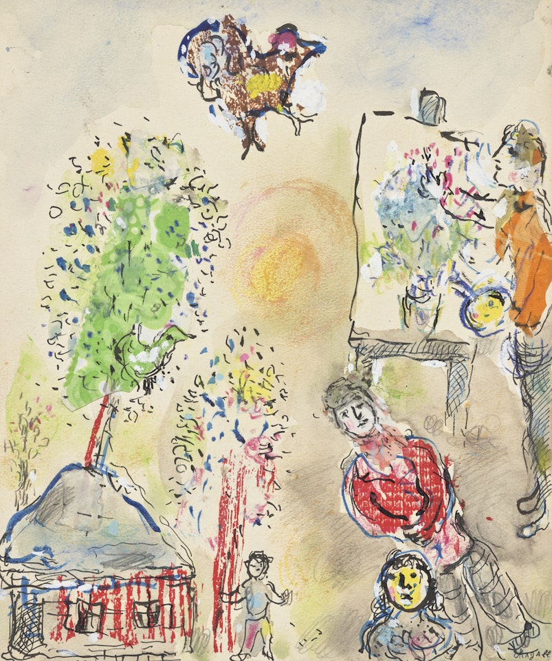 Variante de la gravure VI des "Poèmes" by Marc Chagall