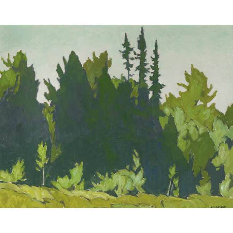 TALL TREES, OXTONGUE LAKE, JULY, 1983 by Alfred Joseph Casson