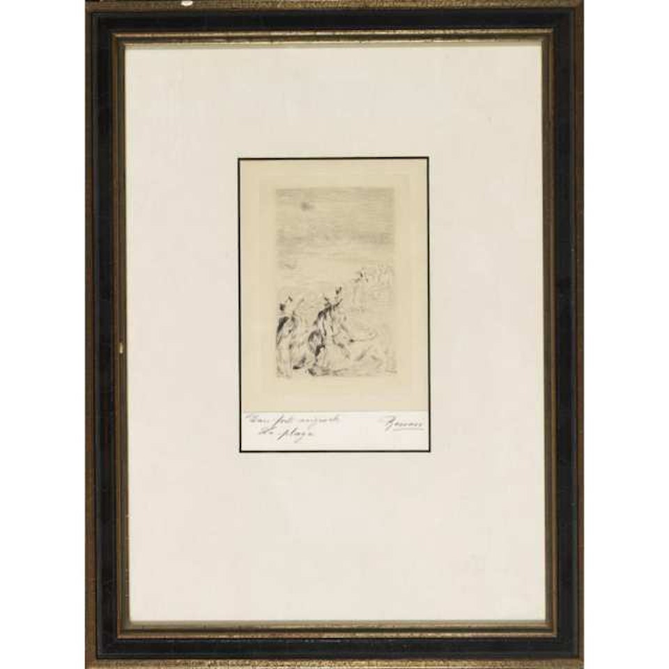 SUR LE PLAGE A BERNEVAL [DELTEIL, 5]; QUE VIENE EL COCO (PL. 3 FROM LOS CAPRICHOS) by Pierre-Auguste Renoir