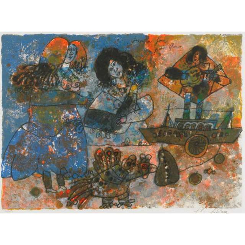 LA BAIE DES ANGES - NICE SOLEIL FLEURS (POSTER) by Marc Chagall