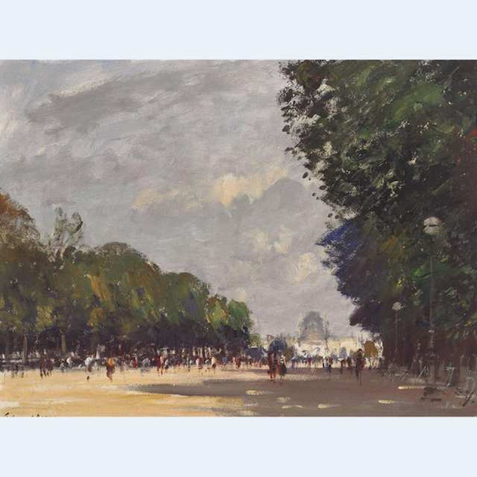 THE CENTRE WALK TUILERIES GARDENS, PARIS by Edward Seago