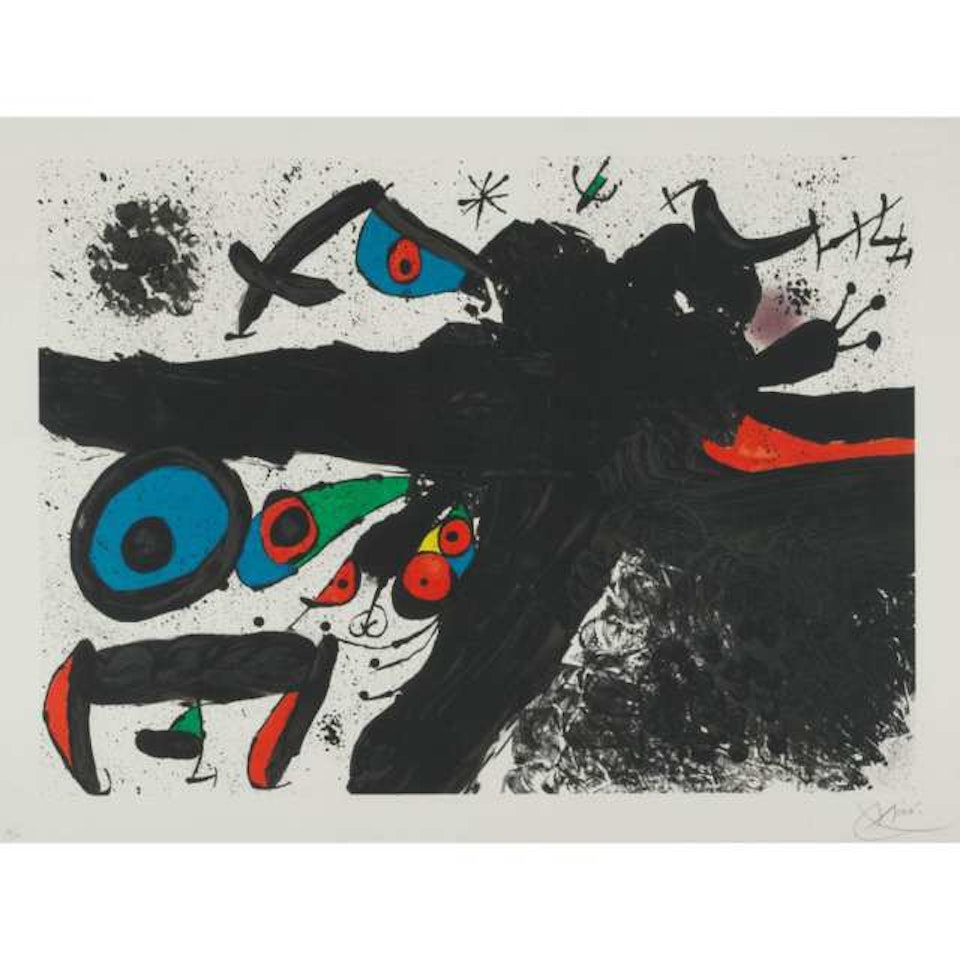 PLATE 4 (FROM HOMENATGE A JOAN PRATS); MAEGHT, 71; CRAMER BOOKS, 153 by Joan Miró