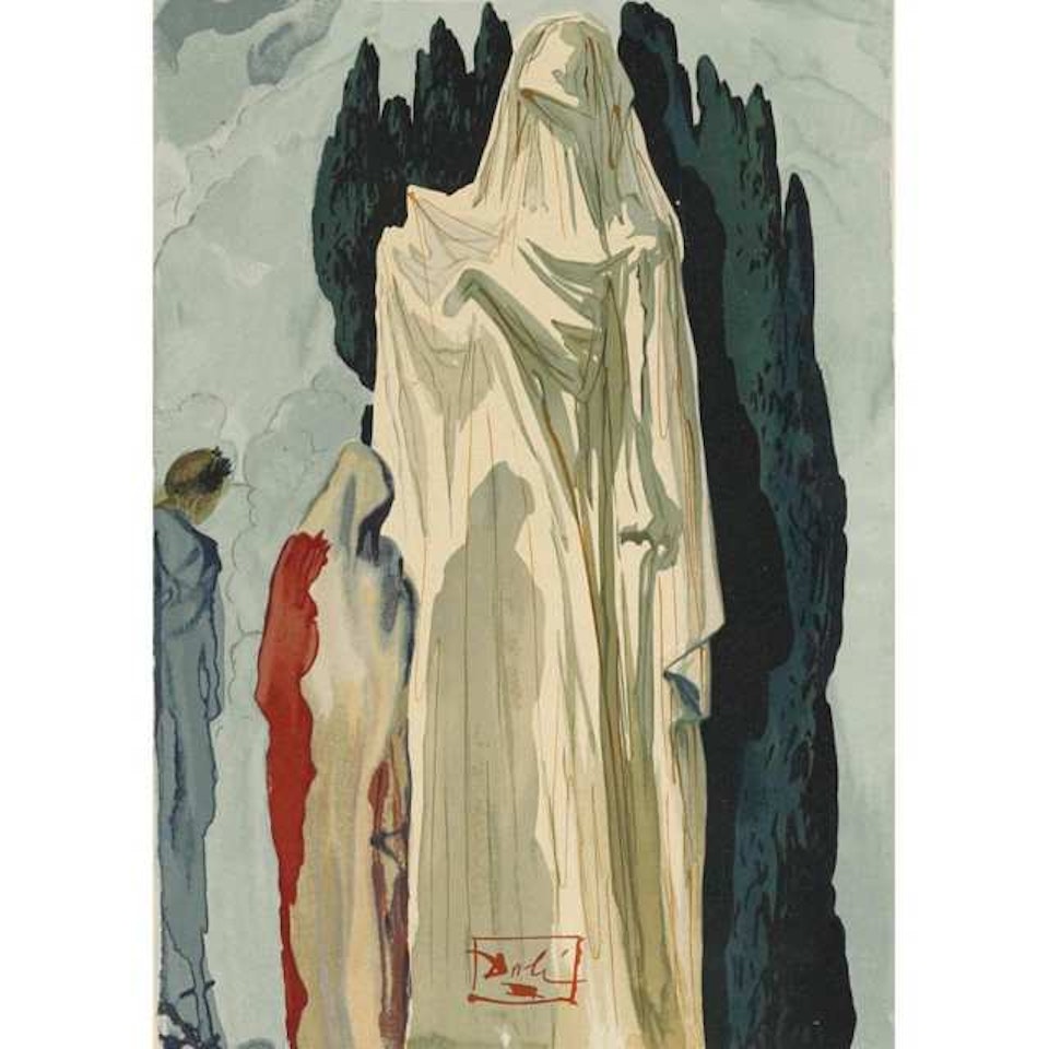 LES HÉRÉTIQUES (FROM THE DIVINE COMÉDIE, CANTO 10) by Salvador Dali