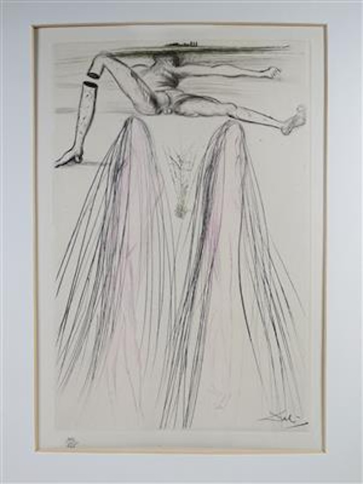 Zwei Isolden um Tristan (Le Geant Beliagog) by Salvador Dali