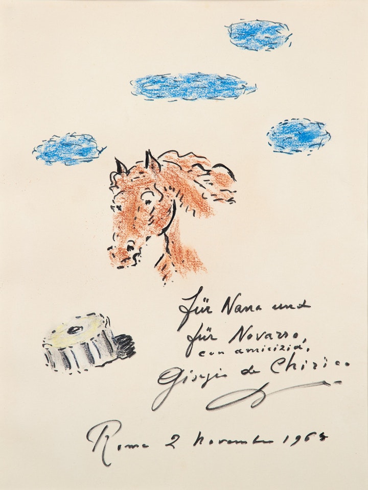 Testa di Cavallo con Frammento di colonna by Giorgio de Chirico