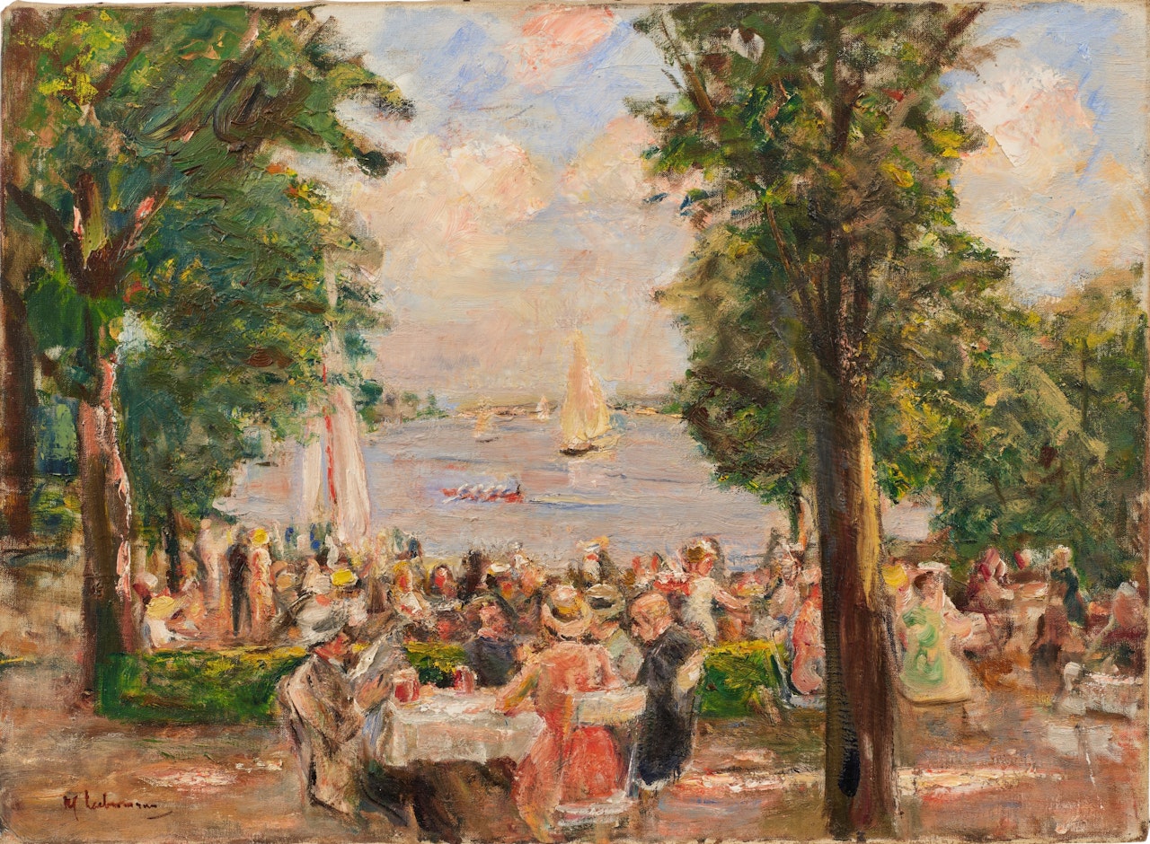 Gartenlokal am Wannsee (Haus am See) (Beergarden near the Wannsee (house on the lake)) by Max Liebermann