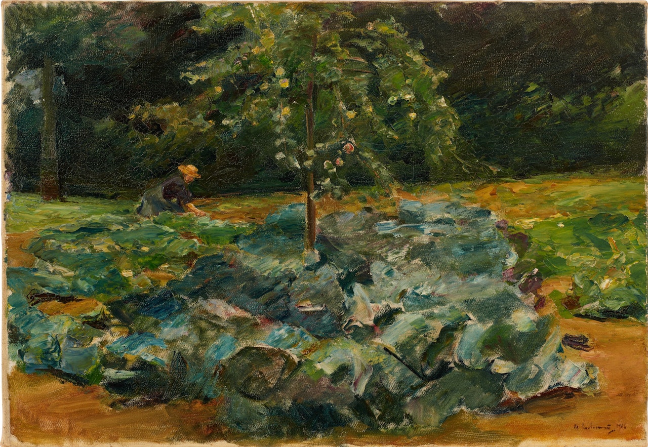 Kohlfeld im Wannseegarten (Cabbage patch in the Wannsee garden) by Max Liebermann