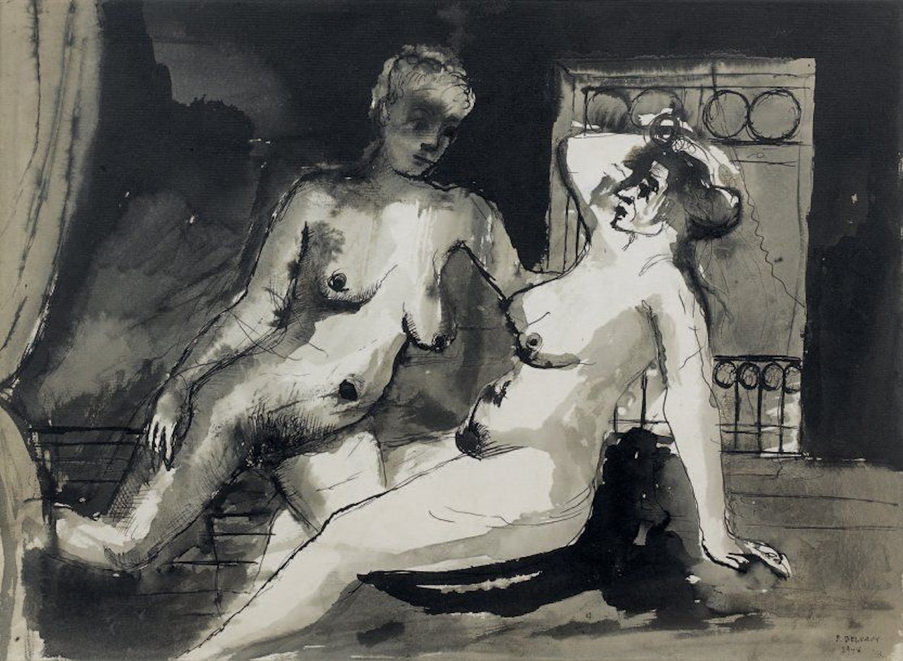 The two friends by Paul Delvaux