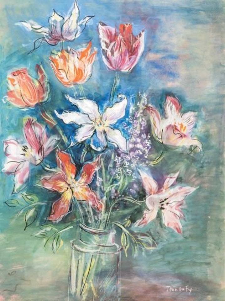 The bouquet of tulips and lilacs by Jean Dufy