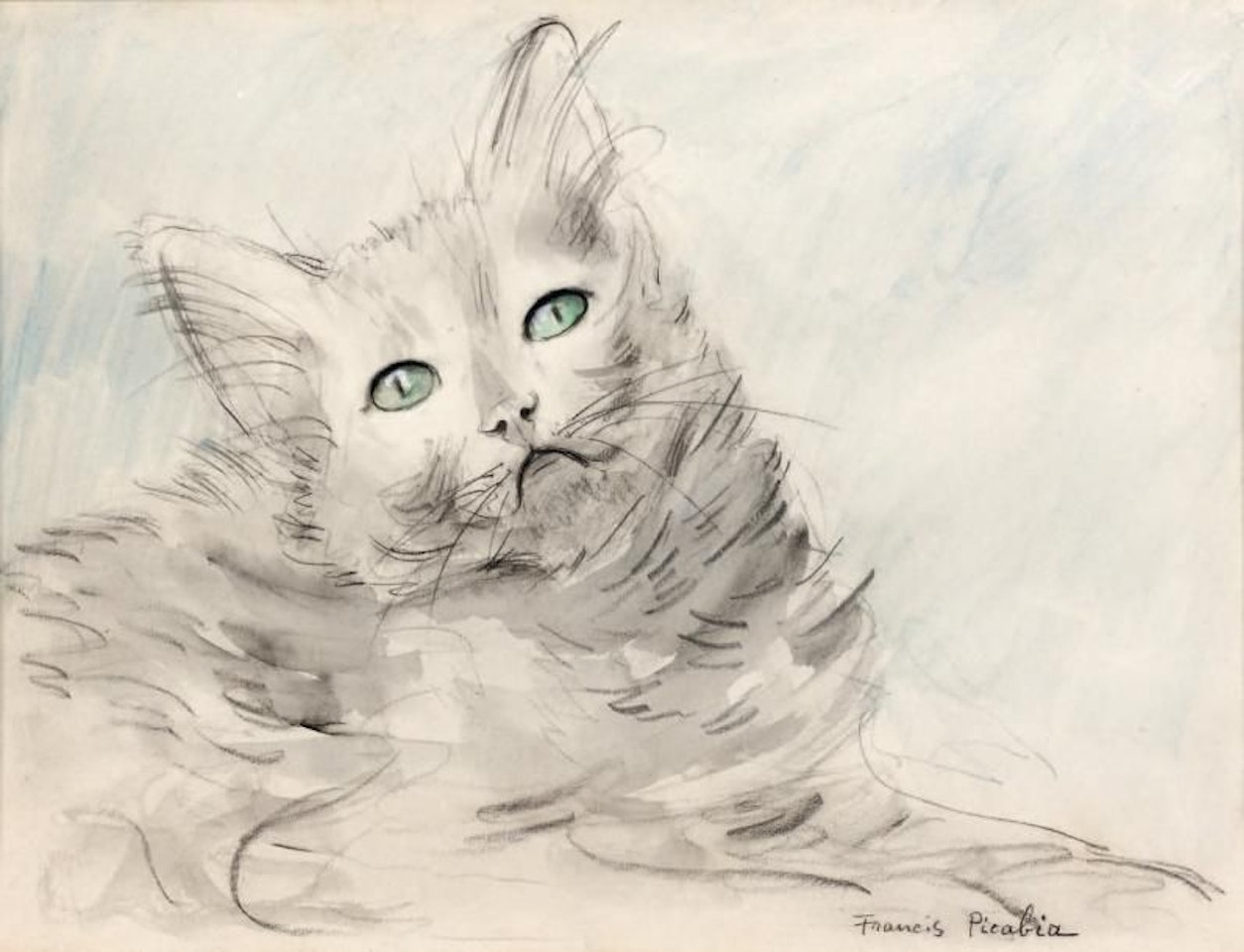 Untitled (The Cat with Green Eyes) by Francis Picabia
