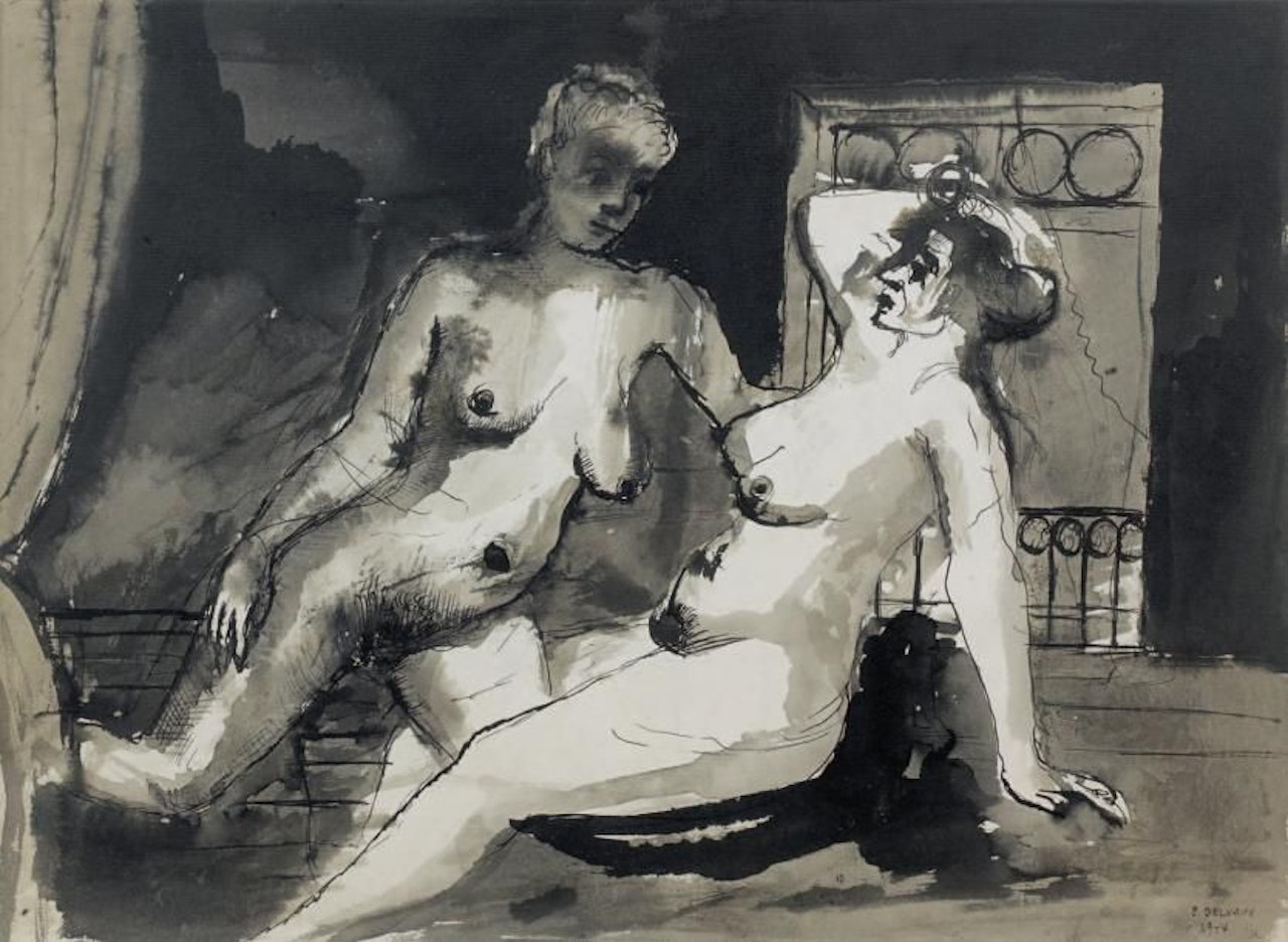 The two friends by Paul Delvaux