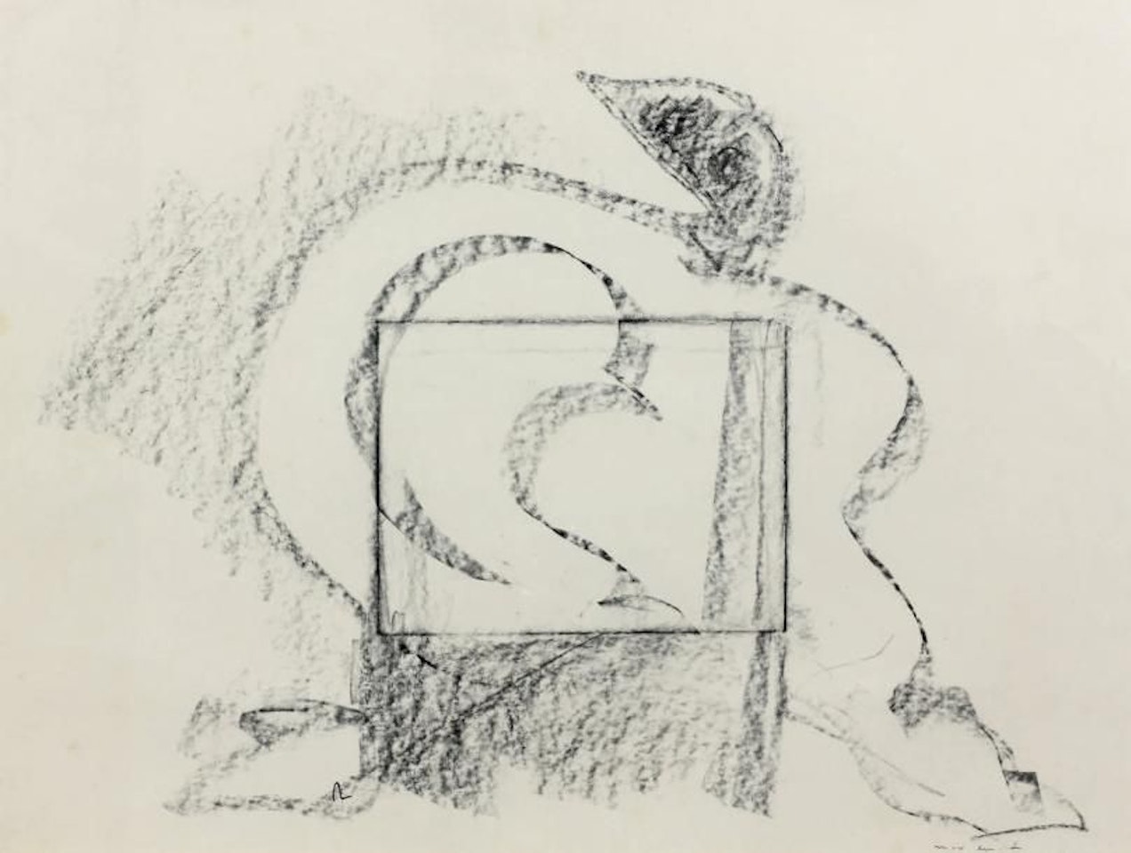 Bird and cage by Max Ernst