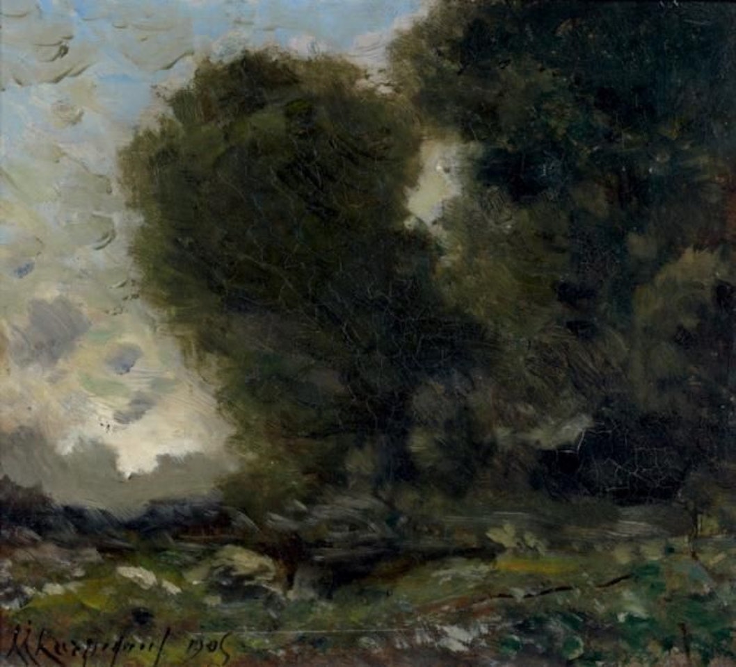 The trees by Henri Harpignies