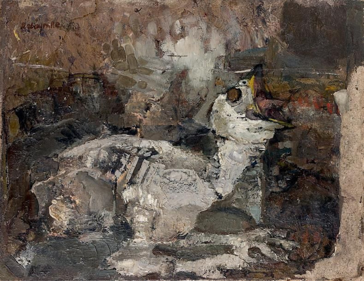 La becquée by Paul Rebeyrolle