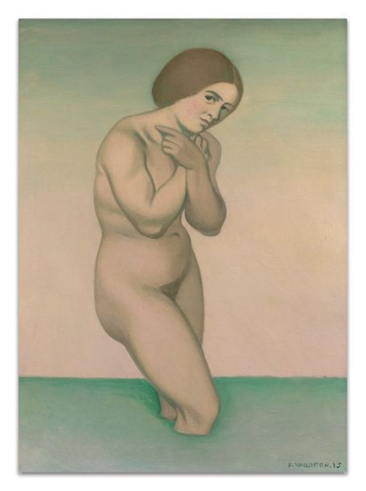 Bather crossing her arms across her chest by Félix Vallotton