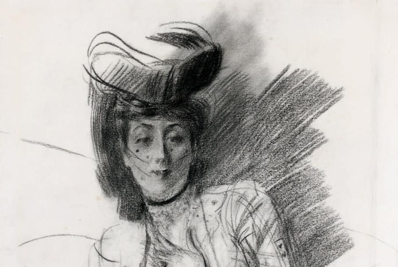 La Dame à la voilette à pois by Giovanni Boldini