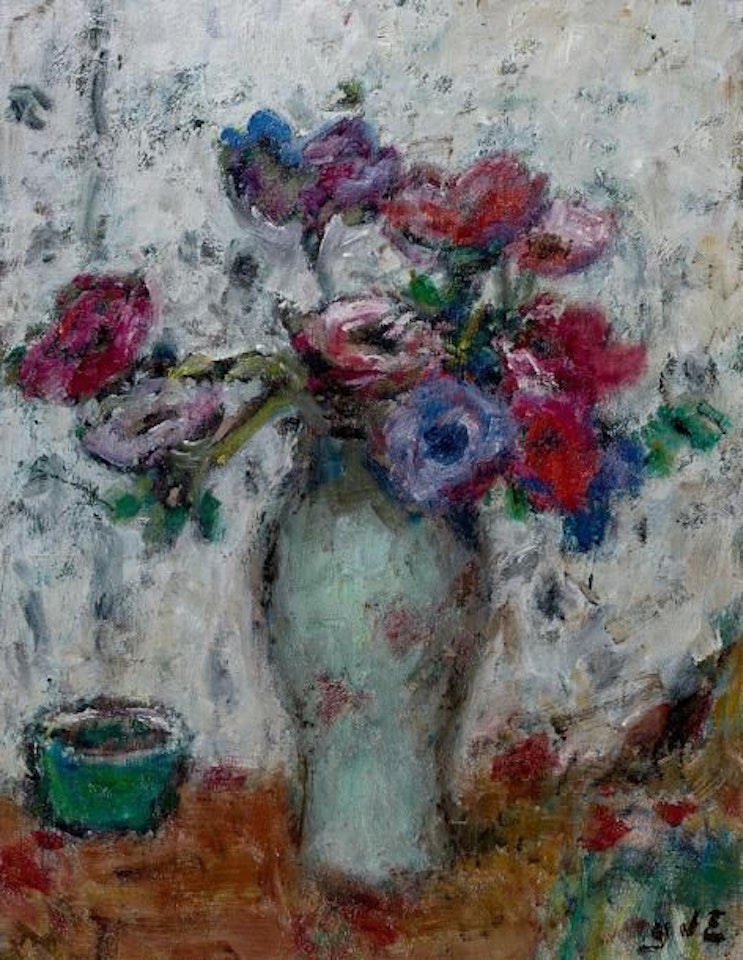 Vase of anemones by Georges d’Espagnat