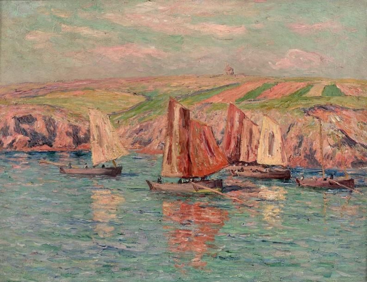 Return of boats to Doëlan by Henry Moret