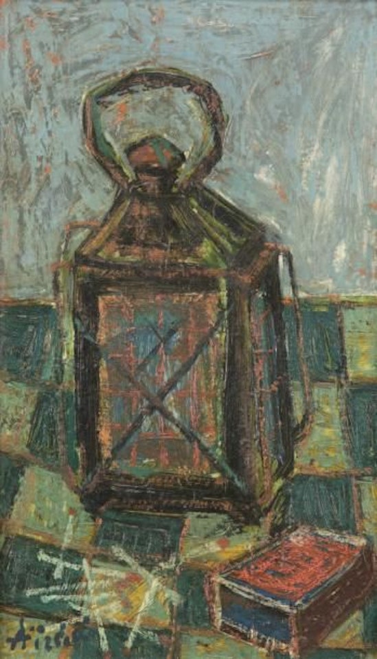 Still life with lantern by Paul Aizpiri
