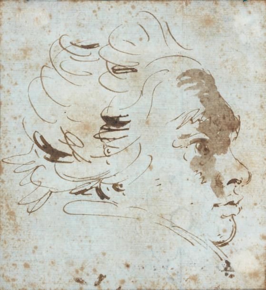 Face of a young man turned to the right by Giovanni Battista Tiepolo