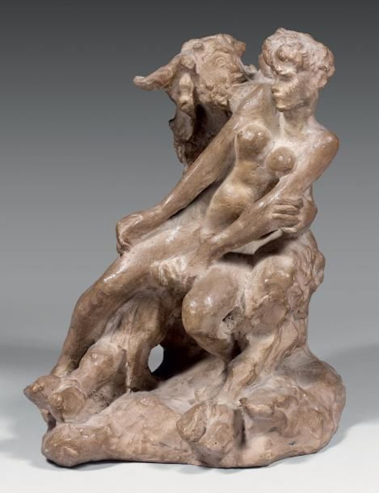 The minotaur or faun and nymph by Auguste Rodin