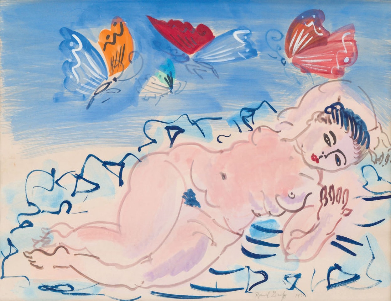 Butterfly Bather by Raoul Dufy