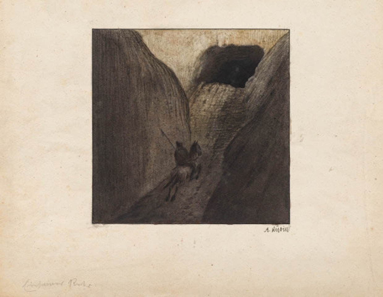 Lone rider by Alfred Kubin